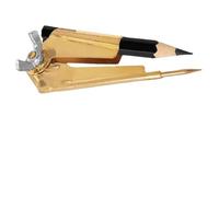 Lecreatekit Machine de marquage de contour de boussole en métal doré pour le travail du bois, outil de traçage ergonomique avec crayon pour projets de personnalisation de la maison