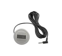 Lecreatekit Microphone externe de 3,5 mm avec coque en ABS pour autoradio Android, compatible avec BMW, Mercedes, Skoda Multivan, micro de rechange gris