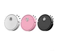 Lecreatekit Mini aspirateur automatique, nettoyeur de moquette, petit robot sophistiqué avec capteurs intelligents (rose)