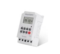 Lecreatekit Minuteur numérique programmable 12 V 30 A 7 jours LCD Relais Contrôleur avec batterie de secours pour la maison pour l'éclairage du chauffe-eau 5000 W