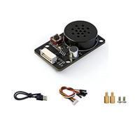 Lecreatekit Module de reconnaissance vocale de port série hors ligne avec type C, réduction du bruit en champ lointain de 5 m pour Smart Home, Robot, projets de bricolage (noir)