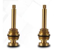 Lecreatekit Noyau de valve en céramique à ouverture lente en laiton pour robinets chauds et froids, G3/4 pour filetage BSP, cartouche de rechange à 20 dents