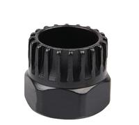 Lecreatekit Outil de démontage de pédalier de vélo avec ouille ISIS à 20 dents, extracteur de manchon en métal pour arbres longs et courts, noir