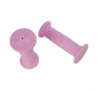 Lecreatekit Paire de poignées de guidon pour vélos BTWIN pour enfants, fabriquées en caoutchouc TRP, 18 mm de diamètre intérieur, lot de 1 paire (G133 pour paire rose)