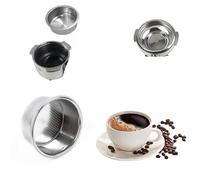 Lecreatekit Panier filtrant non pressurisé pour machines à café Breville et Krups en acier inoxydable, argenté, 5,9 cm de diamètre extérieur