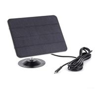 Lecreatekit Panneau solaire extérieur IP65, panneau solaire USB pour caméra extérieure à batterie rechargeable CC 5 V, pour caméras de surveillance rechargeables (1 pièce)