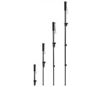 Lecreatekit Perche de centrage télescopique pour équipement de surveillance GPS GNSS, réglable de 47 à 150 cm, alliage d'aluminium, 0,4 kg, noir