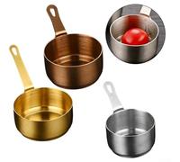 Lecreatekit Petite casserole en acier inoxydable d'une capacité de 100 ml pour une cuisson pratique du porridge et des sauces (Bronze L)