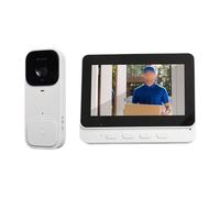 Lecreatekit Sonnette vidéo intelligente avec écran 4,3", système d'interphone sans fil, caméra HD pour la sécurité à domicile, audio bidirectionnel, installation facile