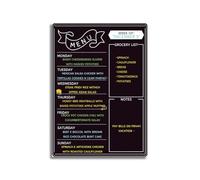 Lecreatekit Tableau blanc magnétique pour réfrigérateur 30 x 42 cm, planificateur de menu hebdomadaire et calendrier effaçable à sec pour l'organisation de la cuisine, tableau de planification des