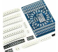 Lecreatekit Tableau d'entraînement à souder pour composants SMD, kit de projet électronique LED avec circuit imprimé de 85 x 54 mm pour apprendre les résistances, condensateurs, diodes, transistors