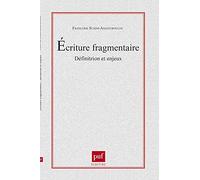 L'écriture fragmentaire