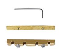 L'écrou en laiton de qualité supérieure améliore la résonance et la stabilité de l'accordage. Guitare basse électrique avec rainures de rouleau pour un mouvement fluide des cordes, hauteur réglable