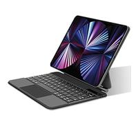 Lecsas Étui élégant avec clavier magique pour iPad Pro 12,9 po 2022 avec support magnétique flottant pour iPad Pro 6e génération 5e 4e 3e génération 2021 2020 2018, pavé tactile intelligent et film