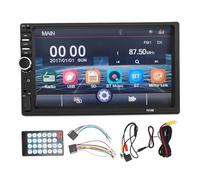 Lecteur audio MP5 de voiture 7" avec écran tactile TFT haute définition, appels mains libres Bluetooth, radio FM, support de caméra de recul, entrée auxiliaire USB de remplacement pour