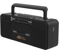 Lecteur audio portable avec Bluetooth, lecture USB, enregistreur cassette, double puissance, transcription pour écouter et enregistrer de la musique