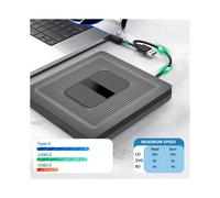 Lecteur Blu-Ray Externe 2 en 1 USB 3.0 Type C Graveur de CD DVD BD Portable Lecteur Lecteur Optique pour PC Portable