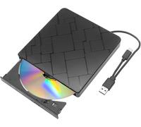 Lecteur Blu-Ray Externe, Lecteur Blu Ray Externe Portable USB 3.0 et Type-C Lecteur Blu Ray 3D Graveur BD Lecteur CD DVD Drive Player, Slim Optical Bluray Drive Reader pour Windows XP/7/8/10/11