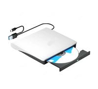 Lecteur Blu-Ray Externe, Lecteur Optique for Ordinateur Portable, Lecteur CD, graveur Compatible(Blanc)