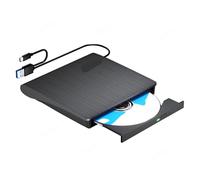 Lecteur Blu-Ray Externe, Lecteur Optique for Ordinateur Portable, Lecteur CD, graveur Compatible(Zwart)