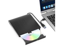 Lecteur Blu-ray externe, prend en charge les lecteurs Blu-ray 50 G, lecteur Blu-ray 3D portable avec USB 3.0 et Type-C, lecteur Blu-Ray adapté pour Windows XP/7/8/10/11 MacOS pour ordinateur portable