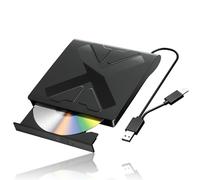 Lecteur Blu-Ray Externe, USB 3.0 et Type-C Blu Ray Graveur Portable Blu Ray DVD/CD/BD, Lecteur Bluray Optique 3D Compatible avec Windows XP/7/8/10/11 Macos pour MacBook Ordinateur Portable de Bureau