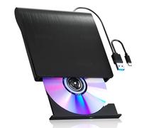 Lecteur Blu-Ray Externe USB 3.0, Lecteur CD/DVD Portable for Ordinateur, Prend en Charge la Lecture de DVD 50 Go, graveur CD for Windows et Mac OS