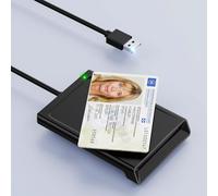 Lecteur Carte ID avec NFC, USB Lecteur Carte Identité Belge Smart ID Card Reader Prend en Charge Les Cartes à Digital Signature,Carte identité à Puce,IC,CAC,CRS,CNS,IC pour Windows Linux Mac OS