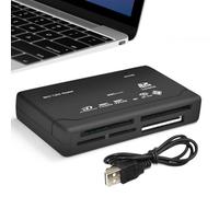 Lecteur Carte Mémoire - Adaptateur 6-en-1 Multiformats | TF MS XD CF, Fichiers Haute Vitesse avec Boîtier Verrouillé Code, Design Fin Portable pour Téléphone Appareil Photo Ordinateur