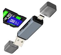 Lecteur Carte SD Adaptateur Micro SD USB C Lightning USB pour iPhone 17 16 15 14 13 Pro Max pour Apple pour iPad Compatible avec Samsung Galaxy S26 Ultra Mémoire Externe TF Compact Accessoires Macbook