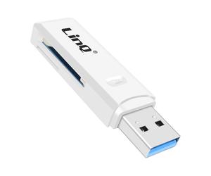 Lecteur Carte SD et micro SD Connecteur USB 3.0 Vitesse jusqu'à 5 Gbps LinQ Blanc