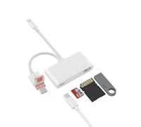 Lecteur Carte SD,Lecteur de Carte SD,Adaptateur C Arte S D 4 en 1 Compatible avec iPhone 16 séries,Galaxy S24/S24 Ultra,iPad Pro/iPad Air,MacBook Pro/MacBook Air