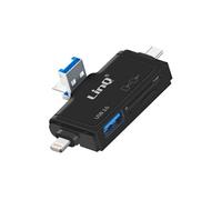 Lecteur Carte SD / micro SD / USB 3.0 vers USB / USB-C / Lightning / micro-USB Noir