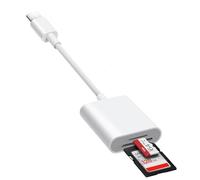 Lecteur Carte SD pour iPhone 15/16/iPad/MacBook/Mac/Caméra (Port USB C), SD Card Reader avec 2 Fentes, carteSD et Micro SD, Adaptateur Carte SD, Plug and Play