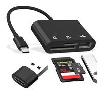 Lecteur Carte SD USB c Adaptateur Carte SD Carte SD Switch,lecteurs de Carte mémoire externes Lecteur de Carte SD USB avec OTG pour SD/MMC/MicroSD/TF/SDXC/SDHC/Micro SDHC/Micro SDXC