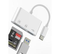 Lecteur Carte SD USB C USB OTG 3.0 Adaptateur Micro SD TF Mémoire pour Apple iPhone16 15 Promax pour iPad Compatible avec Samsung S24 MacBook PC Compact Flash Multiport Recharge Mémoire Externe
