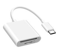 Lecteur Carte Universel pour micro SD / SD / TF, Adaptateur USB-C Avizar Blanc Blanc C