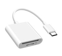 Lecteur Carte Universel pour micro SD / SD / TF, Adaptateur USB-C Blanc