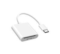 Lecteur Carte Universel pour micro SD / SD / TF, Adaptateur USB-C - Blanc