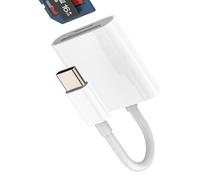 Lecteur Carte USB C Vers SD Micro SD Pour Apple(2en1)Double Slot Pour iPhone 16 15 Pro Adaptateur Compatible Avec Samsung Pour iPad PC MacBook Clé Mémoire Externe Compact TF Mémoire Transfert Données