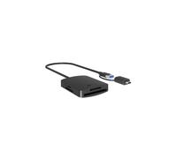 Lecteur Cartes Mémoire ICY BOX IB-CR302-CU3 USB 3.2 Gen 1 Type-A - CF, MS Duo/PRO, SD/HC/XC, MicroSD/HC/XC - Adaptateur USB-C inclus - Noir