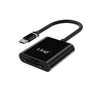 Lecteur Cartes MicroSD / SD vers USB-C Transfert Rapide Ultra Compact LinQ Noir