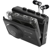Lecteur Cassette Audio Enregistreur KLIM K9 - Baladeur Cassette Portable avec Haut-Parleur, Microphone, Prise Casque, Alimentation Piles AA/AC, 2 Piles et Écouteurs Inclus