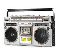 Lecteur cassette Bluetooth rétro avec radio FM et DAB +, enregistreur CD - Boombox de style classique des années 80 pour les réunions de famille et les voyages