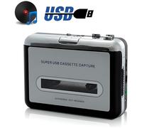 Lecteur cassette - High-Tech - Convertisseur MP3 - Argent - USB 2.0 - Sortie audio 3.5 mm