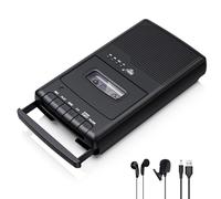 Lecteur Cassette Portable,Enregistreur de Cassettes,Convertisseur Numérique de Cassettes vers Disque Flash USB, Haut-Parleur Intégré, Poignée Rétractable