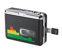 Lecteur Cassette Portable vers Convertisseur MP3 - Numériseur de Cassette USB avec écouteurs 3,5MM, Rembobinage Automatique - Aucun Ordinateur Requis