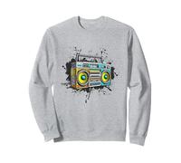 Lecteur cassette rétro Boombox gouttes de peinture Sweatshirt