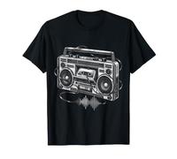 Lecteur Cassette stéréo rétro années 80 90 Musique Nostalgie T-Shirt