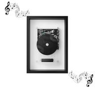 Lecteur CD avec Cadre Photo Musical RéTro Lecteur CD Mural Dispositif Mural/Bureau Double Usage NéCessite Haut-Parleurs Externes Un Affichage NuméRique & Une TéLéCommande CD Non Inclus,Black